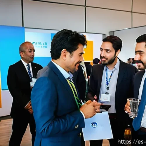 Home 32 국제무역분야경력개발 - A dynamic international business networking event set in a modern conference hall in Mexico City, fe...
